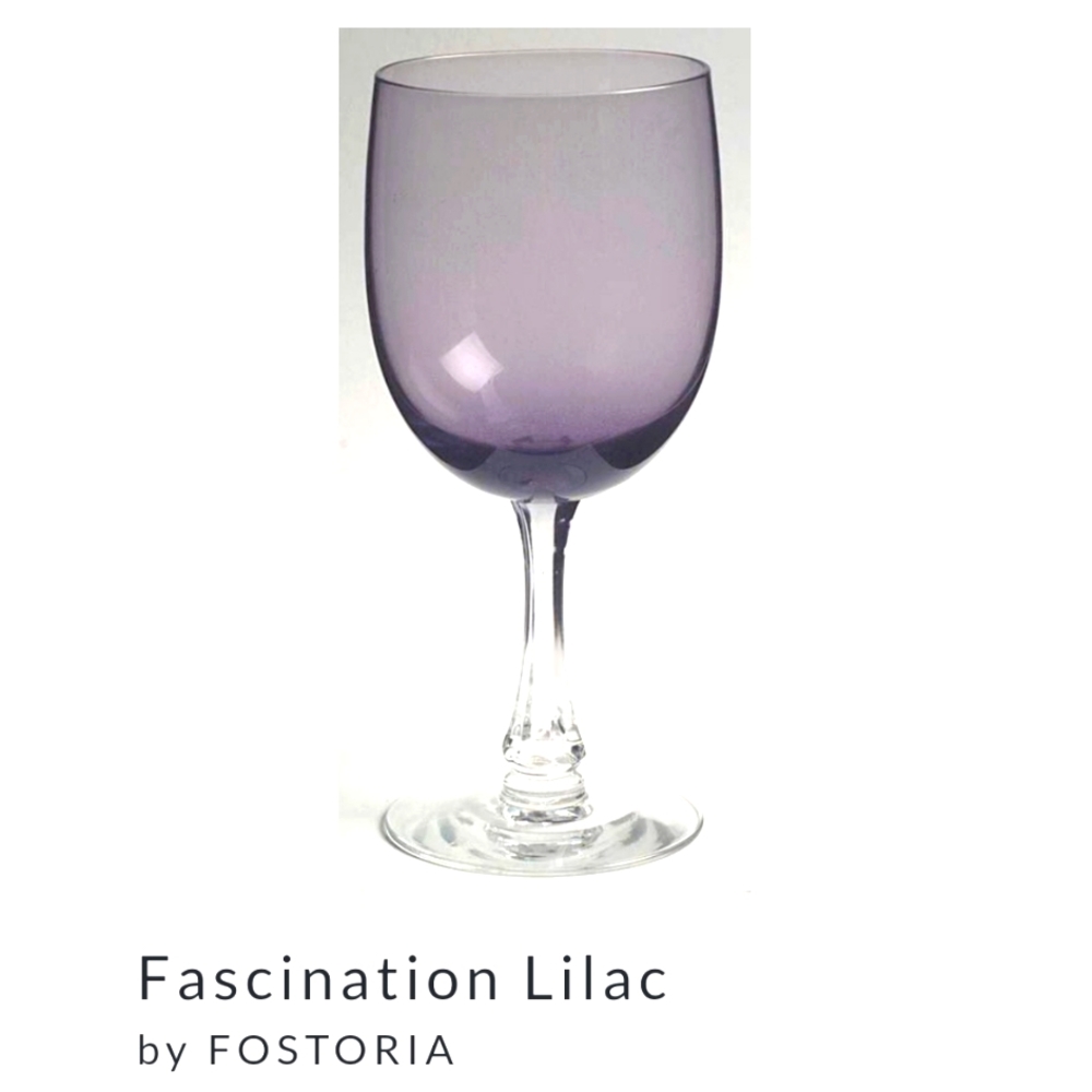 (3 Left) "Fascination Lilac" 8oz Glasses by Fostoria 🇺🇸 - Picture 3 of 9